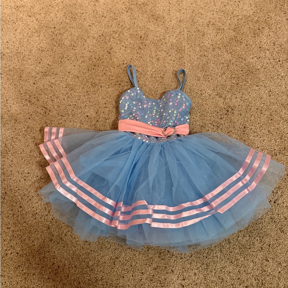 Alexandra Dance Costume - Bubble Gum Pink & Blue